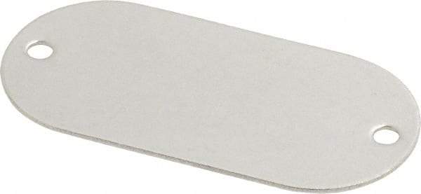C.H. Hanson - 2-1/8 Inch Wide, Style 1, Stainless Steel Blank Metal Plate - 1 Inch High, 10 Pieces - Industrial Tool & Supply