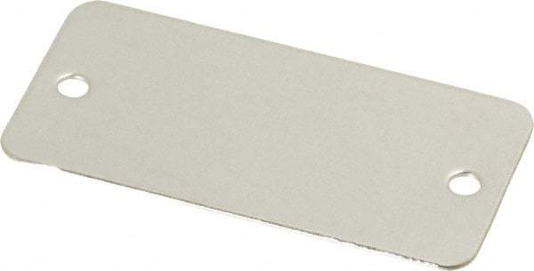 C.H. Hanson - 2 Inch Wide, Style 2, Stainless Steel Blank Metal Plate - 1 Inch High, 10 Pieces - Industrial Tool & Supply