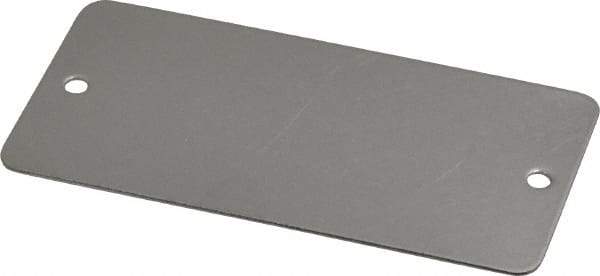 C.H. Hanson - 3 Inch Wide, Style 2, Stainless Steel Blank Metal Plate - 1-1/2 Inch High, 10 Pieces - Industrial Tool & Supply