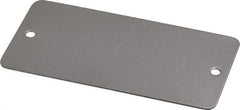C.H. Hanson - 3 Inch Wide, Style 2, Stainless Steel Blank Metal Plate - 1-1/2 Inch High, 10 Pieces - Industrial Tool & Supply
