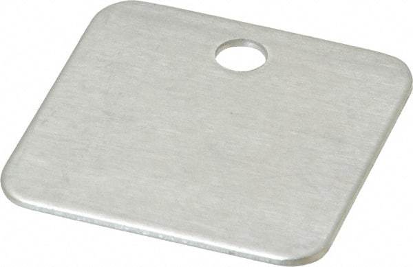 C.H. Hanson - 1-1/4 Inch Diameter, Square, Aluminum Blank Metal Tag - Blank, 50 Pieces - Industrial Tool & Supply