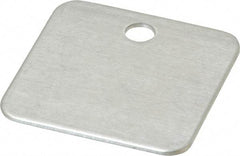 C.H. Hanson - 1-1/4 Inch Diameter, Square, Aluminum Blank Metal Tag - Blank, 50 Pieces - Industrial Tool & Supply