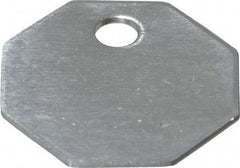 C.H. Hanson - 1-1/16 Inch Diameter, Octagonal, Aluminum Blank Metal Tag - Blank, 50 Pieces - Industrial Tool & Supply