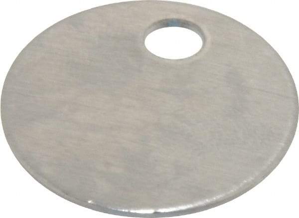 C.H. Hanson - 1 Inch Diameter, Round, Aluminum Blank Metal Tag - Blank, 50 Pieces - Industrial Tool & Supply