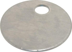 C.H. Hanson - 1 Inch Diameter, Round, Aluminum Blank Metal Tag - Blank, 50 Pieces - Industrial Tool & Supply