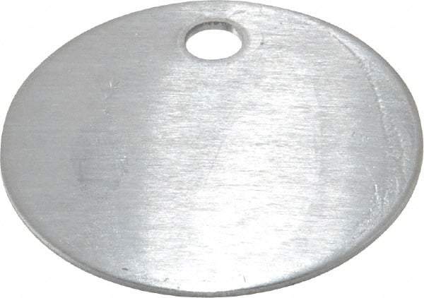 C.H. Hanson - 1-3/8 Inch Diameter, Round, Aluminum Blank Metal Tag - Blank, 50 Pieces - Industrial Tool & Supply