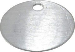 C.H. Hanson - 1-3/8 Inch Diameter, Round, Aluminum Blank Metal Tag - Blank, 50 Pieces - Industrial Tool & Supply