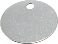 C.H. Hanson - 1-3/8 Inch Diameter, Round, Stainless Steel Blank Metal Tag - Blank, 25 Pieces - Industrial Tool & Supply
