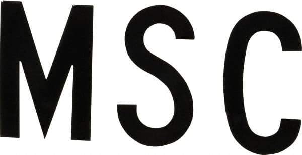 Made in USA - Letter Label - Legend: Complete Set, English, Black - Industrial Tool & Supply