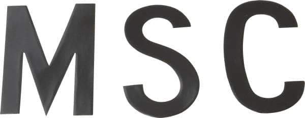 Made in USA - Letter Label - Legend: Letter Set, English, Black - Industrial Tool & Supply
