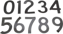 Made in USA - Letter Label - Legend: Number Set, English, Black - Industrial Tool & Supply