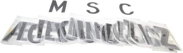 Made in USA - Letter Label - Legend: Letter Set, English, Black - Industrial Tool & Supply
