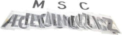 Made in USA - Letter Label - Legend: Letter Set, English, Black - Industrial Tool & Supply