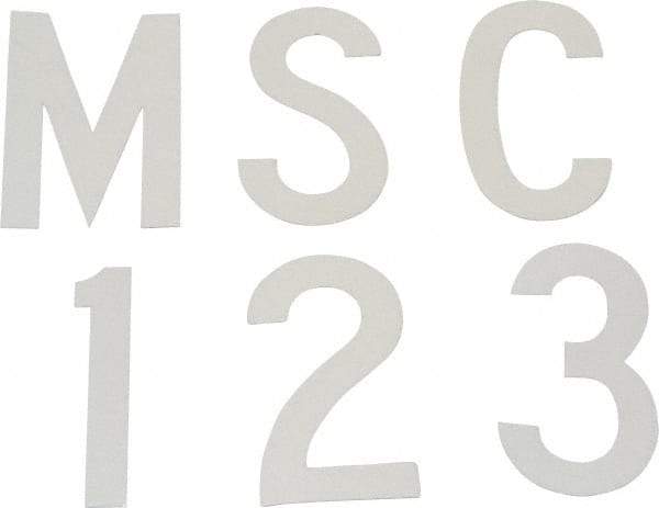 Made in USA - Letter Label - Legend: Complete Set, English, White - Industrial Tool & Supply