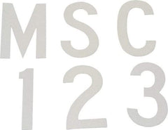 Made in USA - Letter Label - Legend: Complete Set, English, White - Industrial Tool & Supply