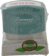 Value Collection - Confidential, Red Pre-Inked Stamp - 1/2 Inch Wide x 1-5/8 Inch Long - Industrial Tool & Supply