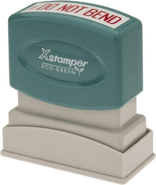Value Collection - Do Not Bend, Red Pre-Inked Stamp - 1/2 Inch Wide x 1-5/8 Inch Long - Industrial Tool & Supply