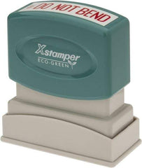 Value Collection - Do Not Bend, Red Pre-Inked Stamp - 1/2 Inch Wide x 1-5/8 Inch Long - Industrial Tool & Supply