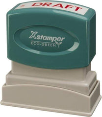 Value Collection - Draft, Red Pre-Inked Stamp - 1/2 Inch Wide x 1-5/8 Inch Long - Industrial Tool & Supply