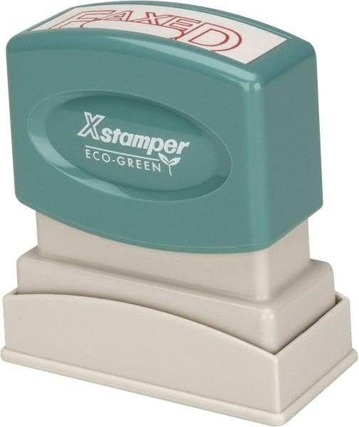 Value Collection - Faxed, Red Pre-Inked Stamp - 1/2 Inch Wide x 1-5/8 Inch Long - Industrial Tool & Supply