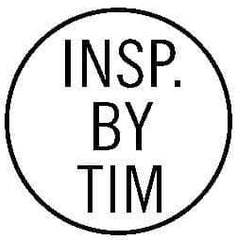 Value Collection - 5/8 Inch Diameter, Pre-Inked Custom Inspection Stamp - 3 Lines Style I, Customized Message, Available in Red, Black, Blue, Green, or Purple - Industrial Tool & Supply