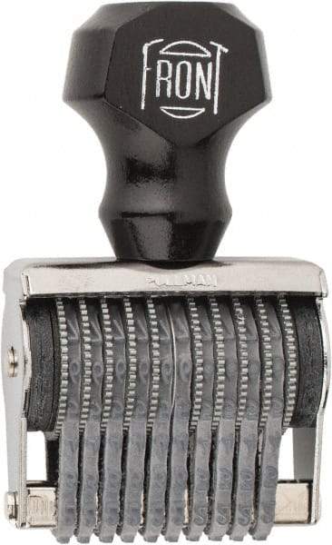 Made in USA - 1/8 Character Size, Numbering Stamp - 10 Bands - Industrial Tool & Supply