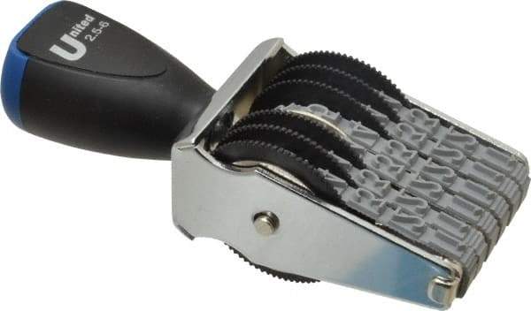 Made in USA - 1/4 Character Size, Numbering Stamp - 6 Bands - Industrial Tool & Supply