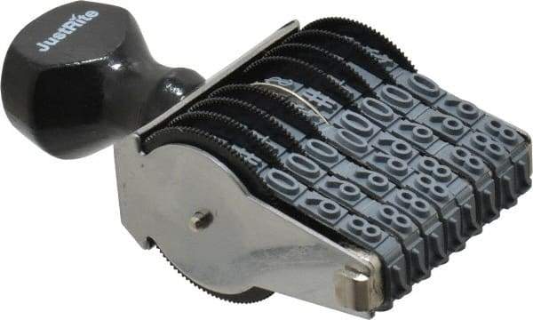 Made in USA - 5/16 Character Size, Numbering Stamp - 8 Bands - Industrial Tool & Supply