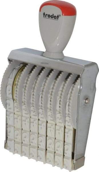 Made in USA - 7/16 Character Size, Numbering Stamp - 8 Bands - Industrial Tool & Supply