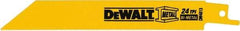 DeWALT - Bi-Metal Reciprocating Saw Blade - Straight Profile, 24 TPI, Toothed Edge - Industrial Tool & Supply