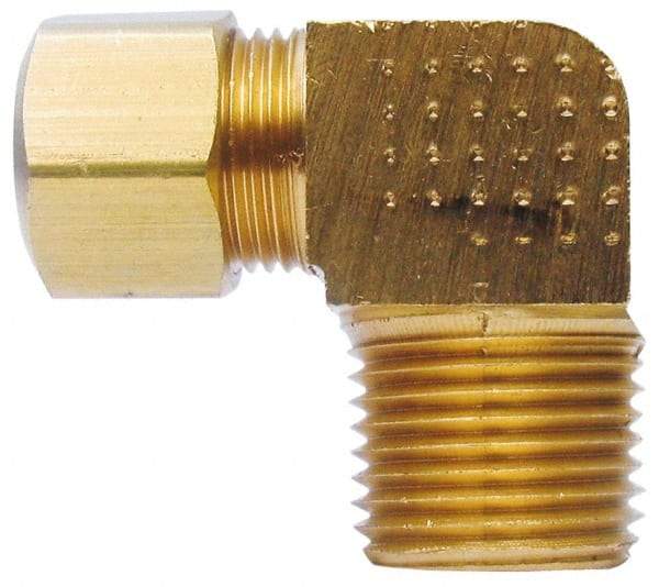 Cerro - 5/8" OD, Brass Male Elbow - Comp x MNPT Ends - Industrial Tool & Supply
