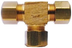 Cerro - 1/2 x 1/2 x 3/8" OD, Brass Union Tee - Comp x Comp x Comp Ends - Industrial Tool & Supply