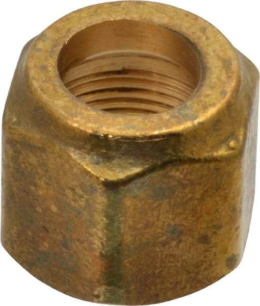 Cerro - 3/4" Tube OD, 45° Brass Flared Tube Refrigeration Nut - Compression Ends - Industrial Tool & Supply
