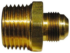 Cerro - 7/8" Tube OD, 45° Brass Flared Tube Male Connector - 3/4 Flare x MIP Ends - Industrial Tool & Supply