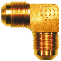 Cerro - 5/8" Tube OD, 45° Brass Flared Tube Union Elbow - Flare x Flare Ends - Industrial Tool & Supply