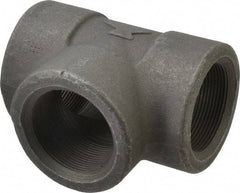 Made in USA - Size 2", Class 3,000, Forged Carbon Steel Black Pipe Tee - 925 psi, Threaded End Connection - Industrial Tool & Supply