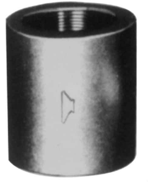 Made in USA - Size 1-1/2", Class 3,000, Steel Black Pipe Coupling - 3,000 psi, Socket Weld End Connection - Industrial Tool & Supply