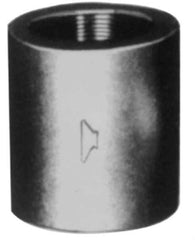 Made in USA - Size 1-1/2", Class 3,000, Steel Black Pipe Coupling - 3,000 psi, Socket Weld End Connection - Industrial Tool & Supply