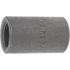 Made in USA - Size 1/2", Class 3,000, Forged Carbon Steel Black Pipe Coupling - 925 psi, Threaded End Connection - Industrial Tool & Supply