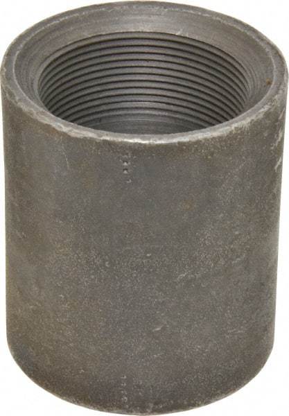 Made in USA - Size 2", Class 3,000, Forged Carbon Steel Black Pipe Coupling - 925 psi, Threaded End Connection - Industrial Tool & Supply