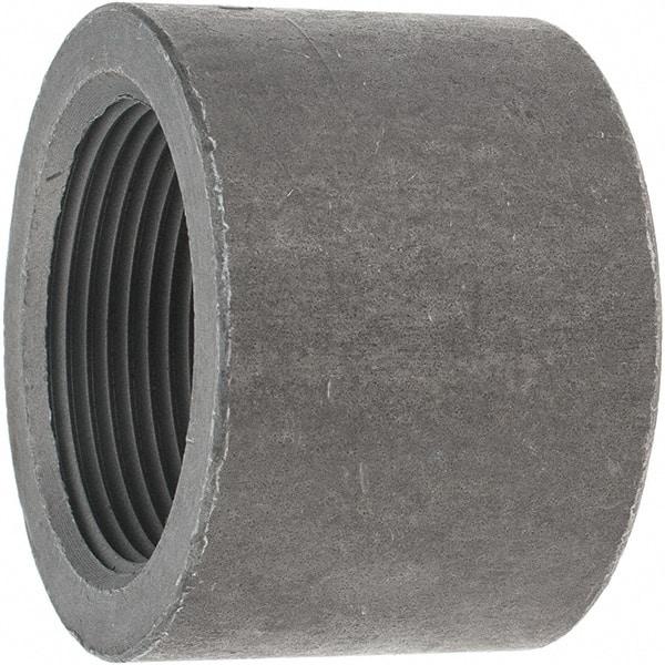Made in USA - Size 1-1/2", Class 3,000, Forged Carbon Steel Black Pipe End Cap - 925 psi, Threaded End Connection - Industrial Tool & Supply