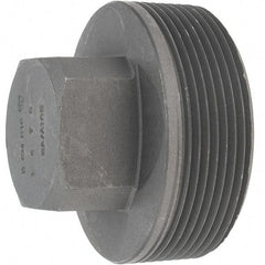 Made in USA - Size 2", Class 3,000, Forged Carbon Steel Black Pipe Square Plug - 925 psi, Threaded End Connection - Industrial Tool & Supply