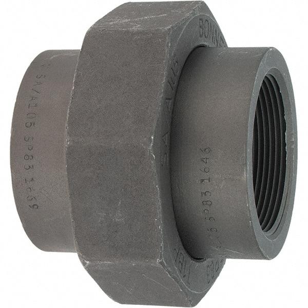 Made in USA - Size 2", Class 3,000, Forged Carbon Steel Black Pipe Union - 925 psi, Threaded End Connection - Industrial Tool & Supply