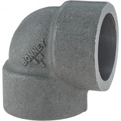 Made in USA - Size 1-1/4", Class 3,000, Forged Carbon Steel Black Pipe 90° Elbow - 925 psi, Socket Weld End Connection - Industrial Tool & Supply