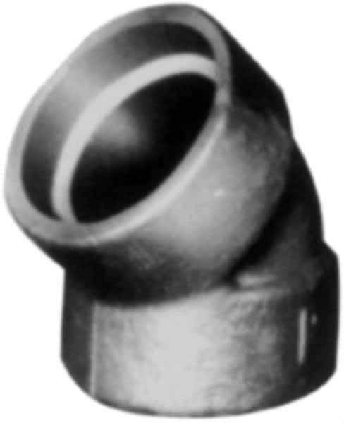 Made in USA - Size 3/4", Class 3,000, Forged Carbon Steel Black Pipe 45° Elbow - 925 psi, Socket Weld End Connection - Industrial Tool & Supply