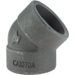 Made in USA - Size 1-1/2", Class 3,000, Forged Carbon Steel Black Pipe 45° Elbow - 925 psi, Socket Weld End Connection - Industrial Tool & Supply