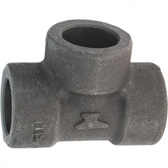 Made in USA - Size 1/2", Class 3,000, Forged Carbon Steel Black Pipe Tee - 925 psi, Socket Weld End Connection - Industrial Tool & Supply