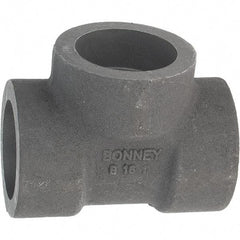 Made in USA - Size 1", Class 3,000, Forged Carbon Steel Black Pipe Tee - 925 psi, Socket Weld End Connection - Industrial Tool & Supply