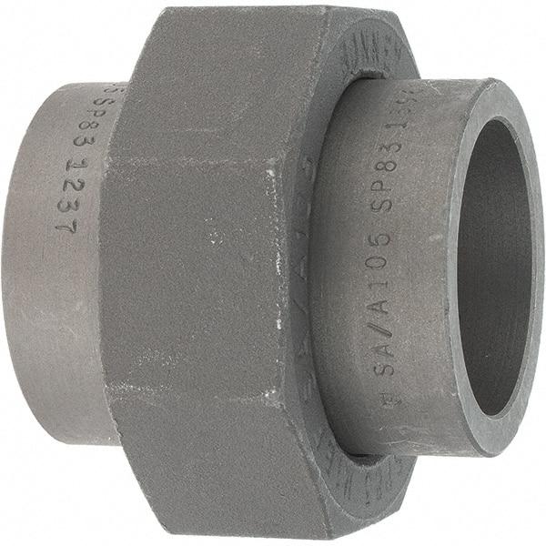Made in USA - Size 1-1/2", Class 3,000, Forged Carbon Steel Black Pipe Union - 925 psi, Socket Weld End Connection - Industrial Tool & Supply