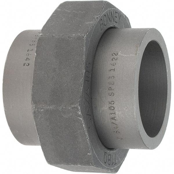 Made in USA - Size 2", Class 3,000, Forged Carbon Steel Black Pipe Union - 925 psi, Socket Weld End Connection - Industrial Tool & Supply